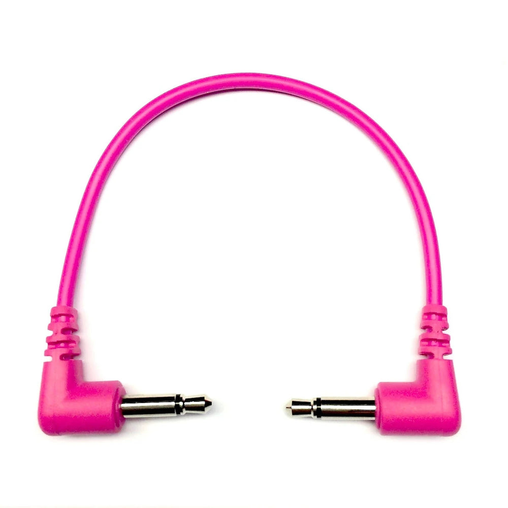 Câble patch Eurorack coudé à droite Tendrils 10 cm magenta 6 Pa