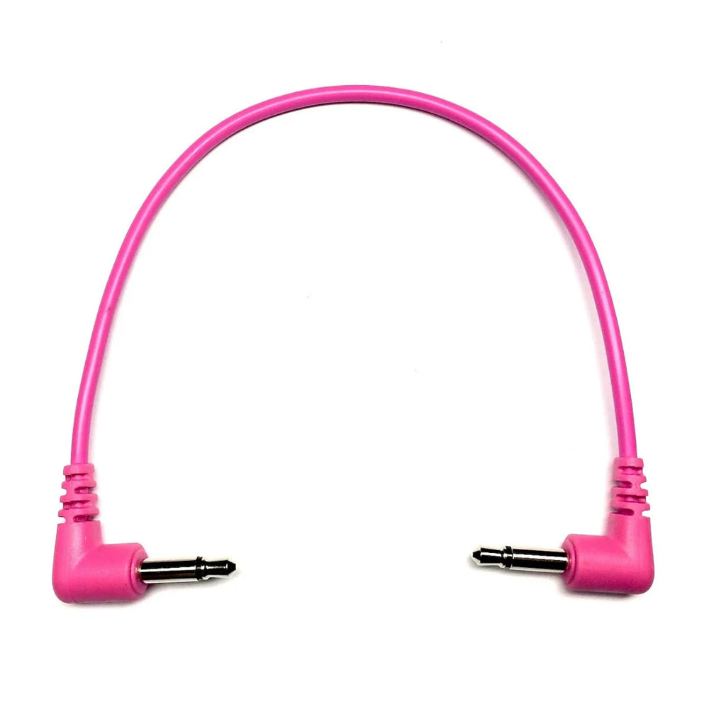 Câble patch Eurorack coudé à droite Tendrils 15 cm magenta 6 Pa