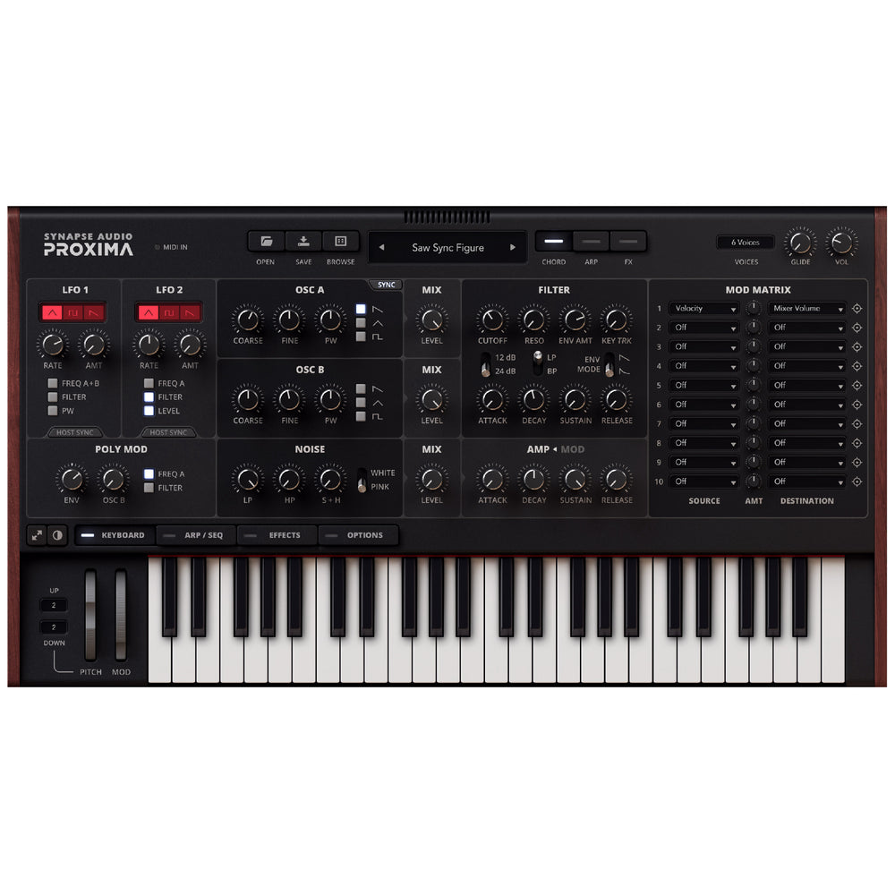 Synapse Proxima - Analog-Modeling Plug-In Based On The Vintage P-600 Synthesizer