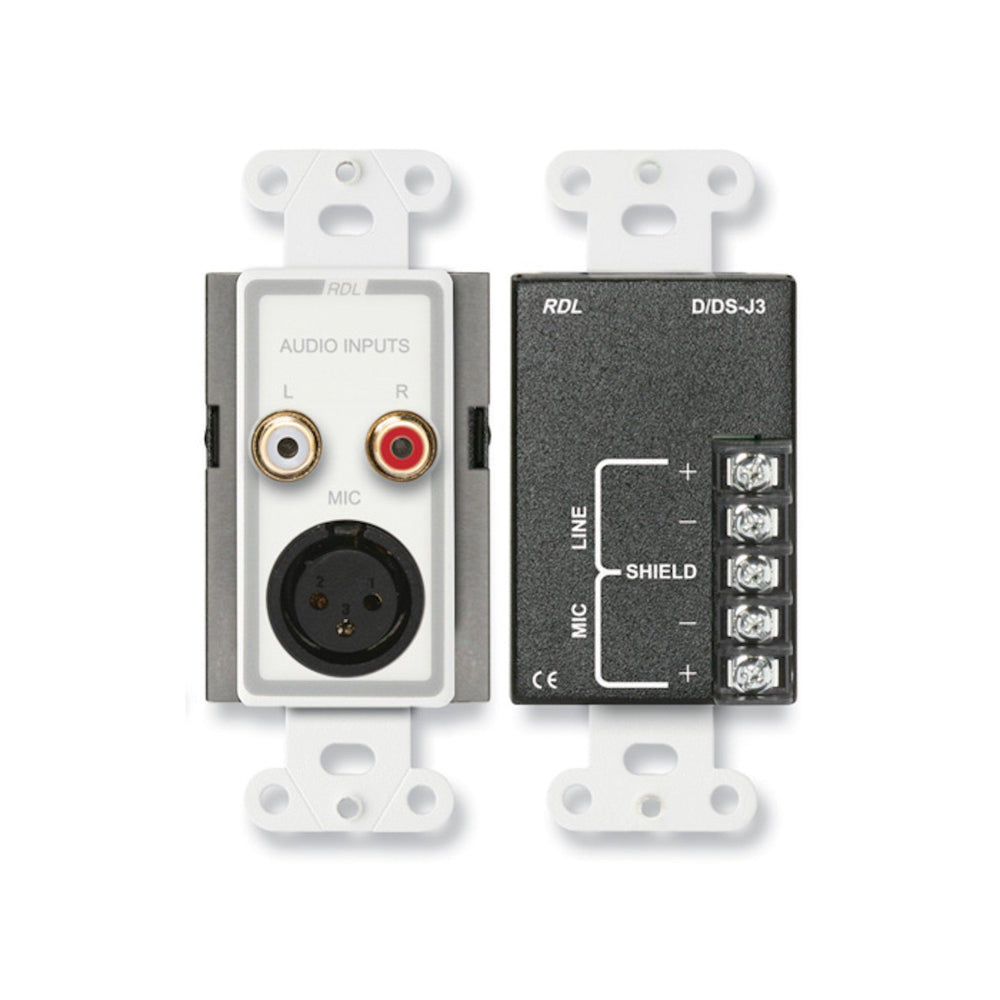 Ensemble d'entrée micro/ligne XLR RDL D-J3