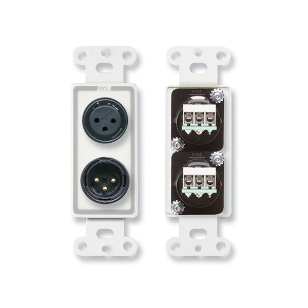 RDL D-XLR2 XLR 3-Pin Decora Plate Solder type