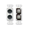 Connecteurs jack mâles doubles XLR 3 broches noirs RDL DB-XLR2M sur plaque D