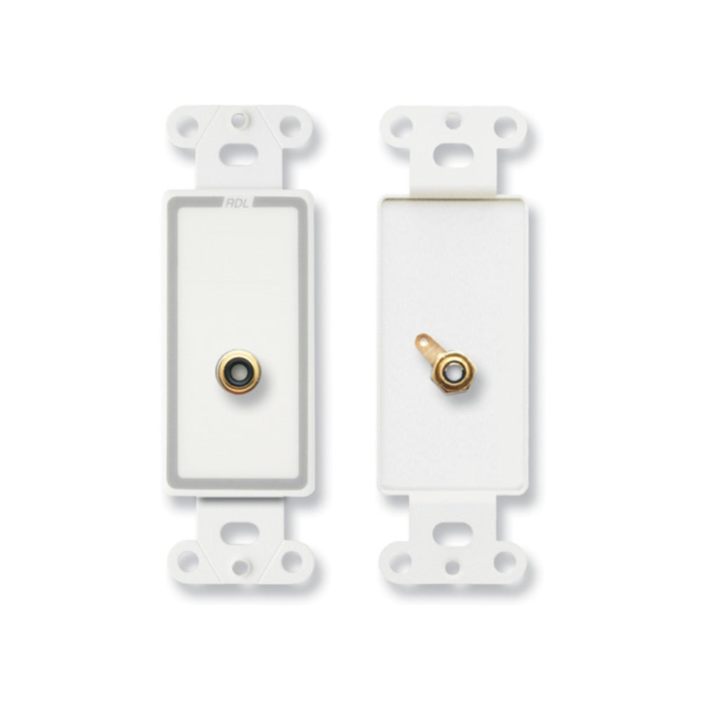 RDL D-PHN1 Single RCA Jack Wall Plate - White