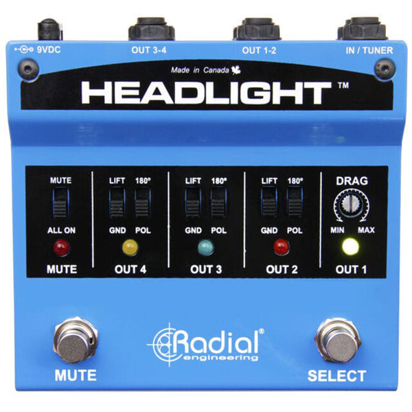 Radial Headlight Amp Selector With Up To 4 Outputs Pedal