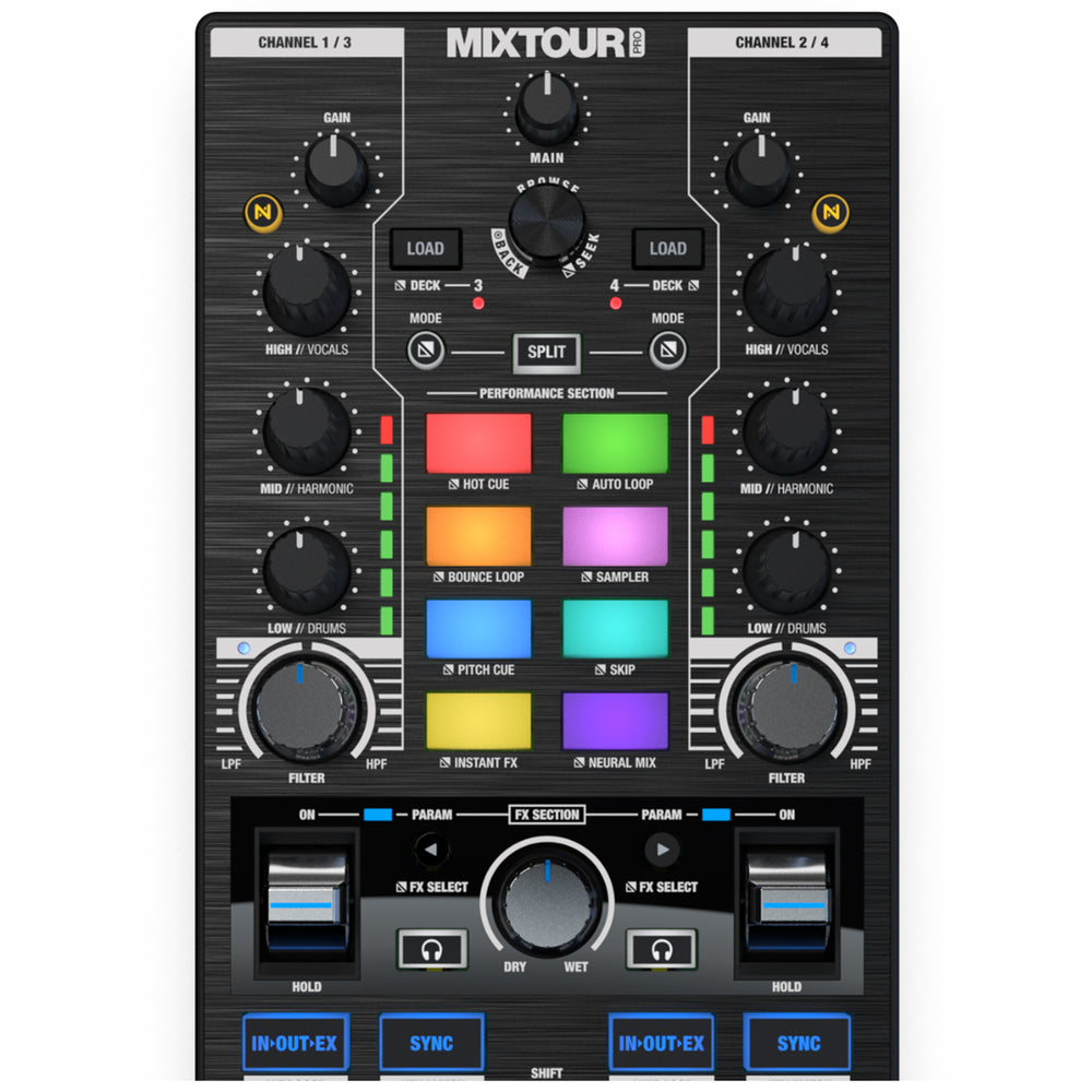 Reloop Mixtour Pro - Portable 4-Deck DJ Controller favorable buying at our  shop