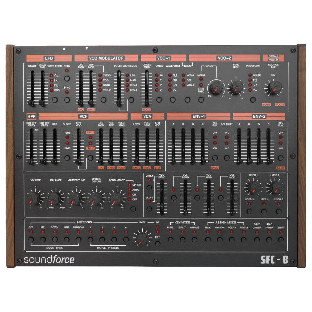 Soundforce SFC-8 rev B Jupiter 8 MIDI Controller