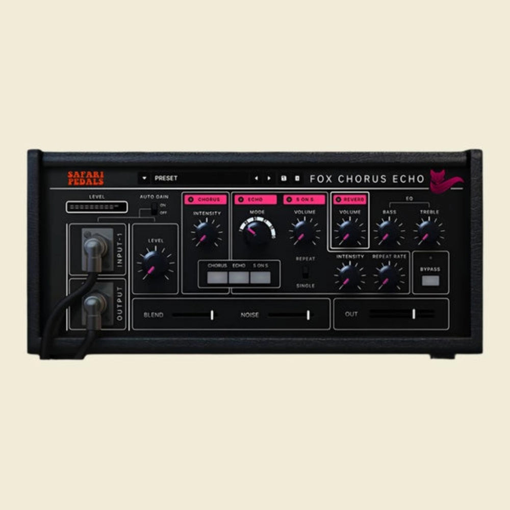 Safari Pedals Fox Echo Chorus - Écho à bande classique avec une ambiance vintage
