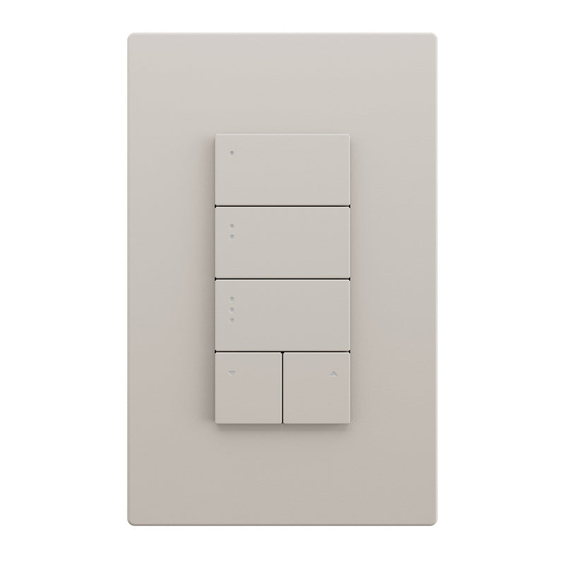Savant Ascend Low Voltage Keypad - 5 Button (Light Almond)