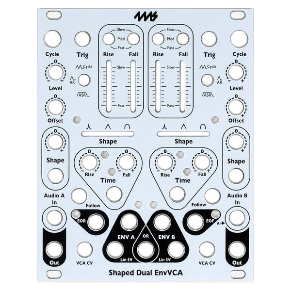 4MS Shaped Dual EnvVCA Faceplate - White