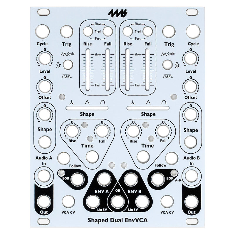 4MS Shaped Dual EnvVCA Faceplate - White