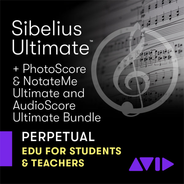 Sibelius Ultimate Perpetual License New + PhotoScore and NotateMe Ultimate + AudioScore Ultimate - Education Pricing