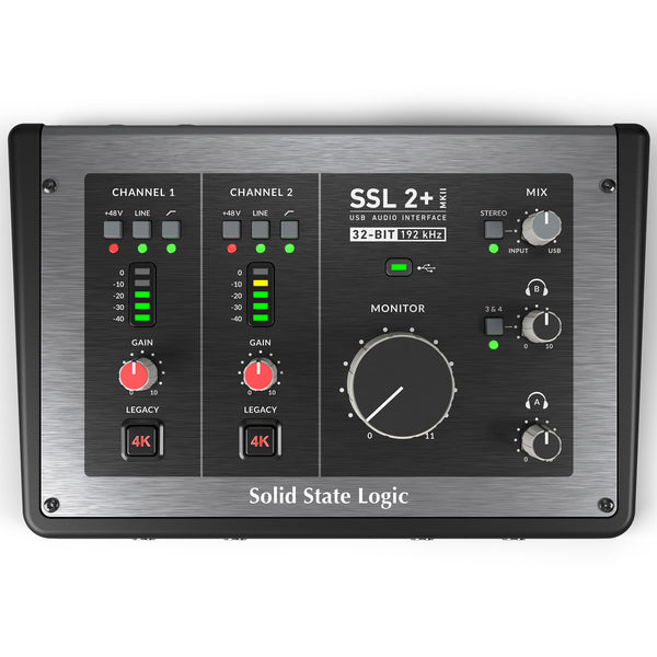 Solid State Logic SSL2+Mk2- 2-In/4-Out USB-C Audio Interface