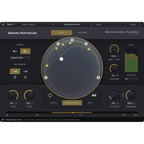 Sound Particles Brightness Panner EDU (Plugin, Perpetual)