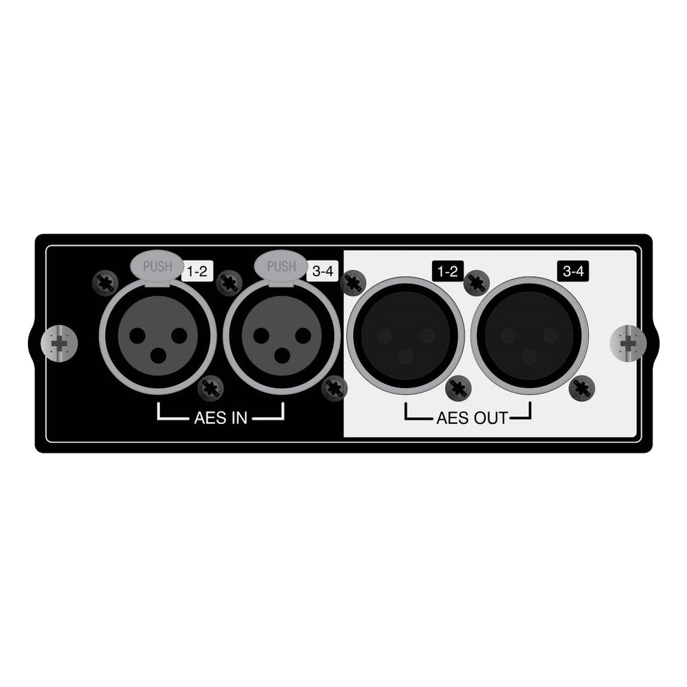 Soundcraft A520.002000SP AES/EBU 4-in/4-out XLR option card - front connector panel illustration