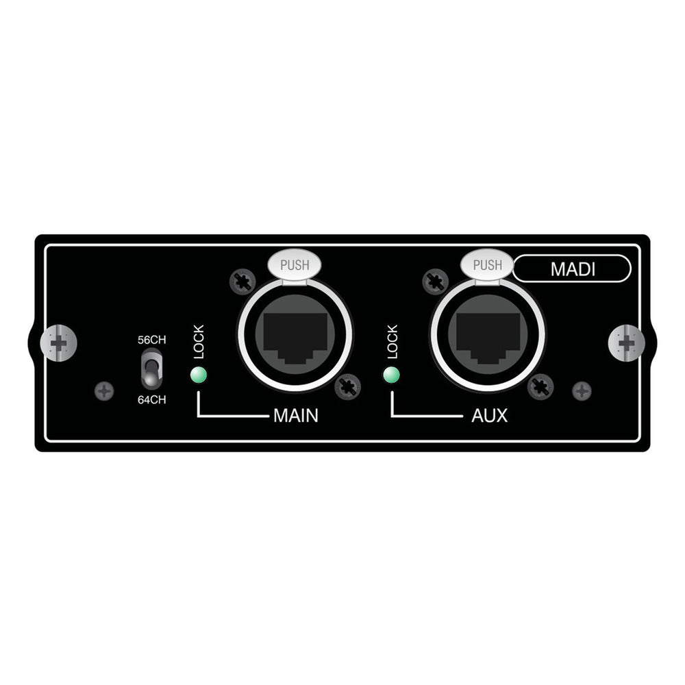 Soundcraft A520.005000SP dual-port Cat5 MADI option card - front connector panel illustration