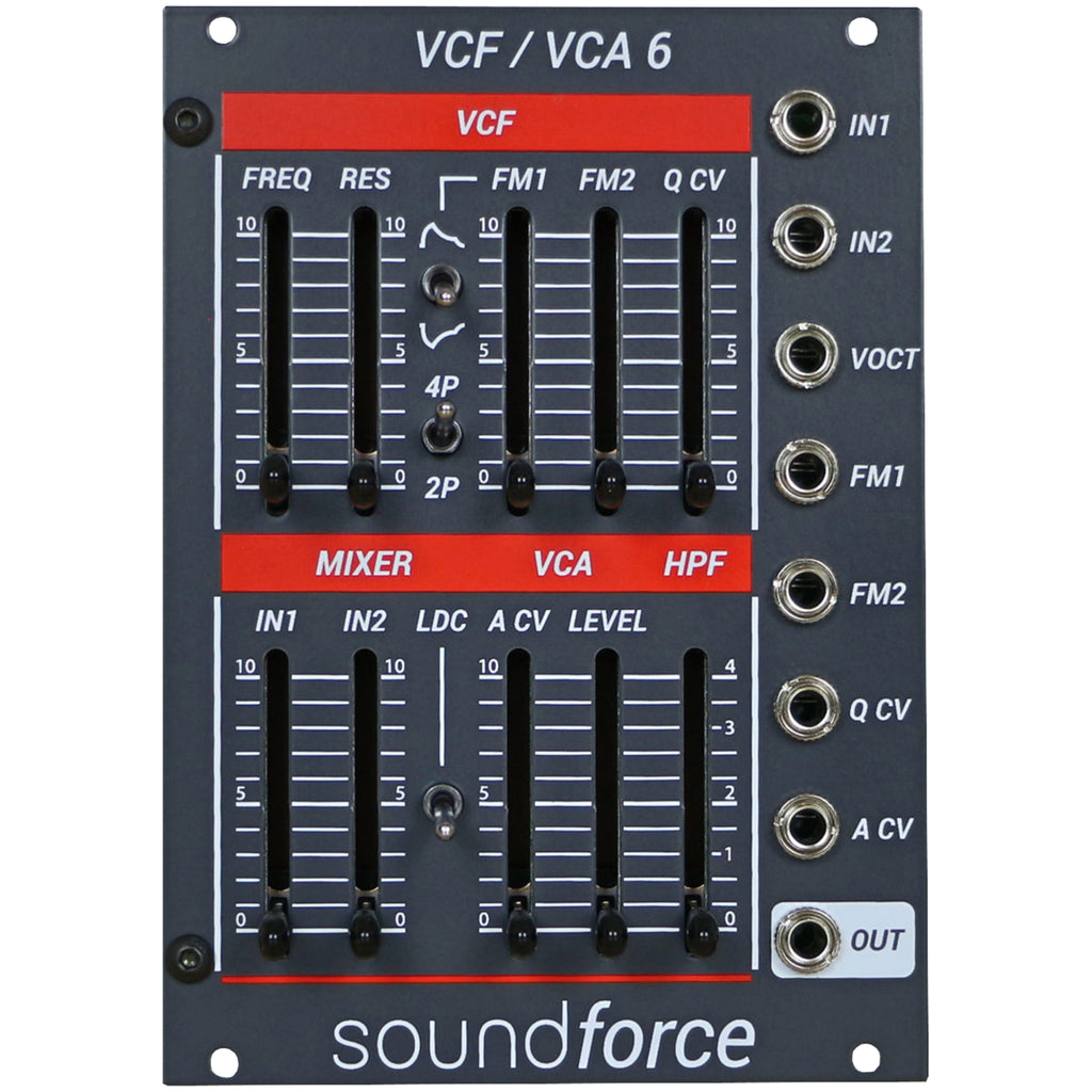Juno Filter Soundforce VCF/VCA 6 Juno-Style Filter + VCA Gray