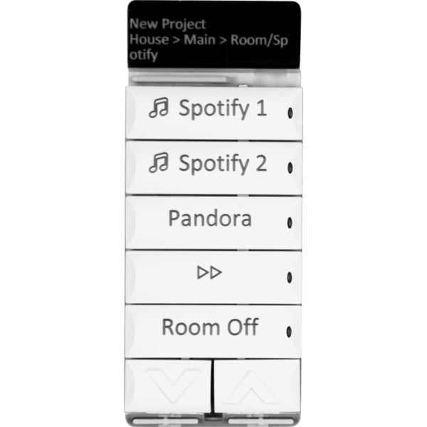 Touches musicales gravées Control4 (Spotify)