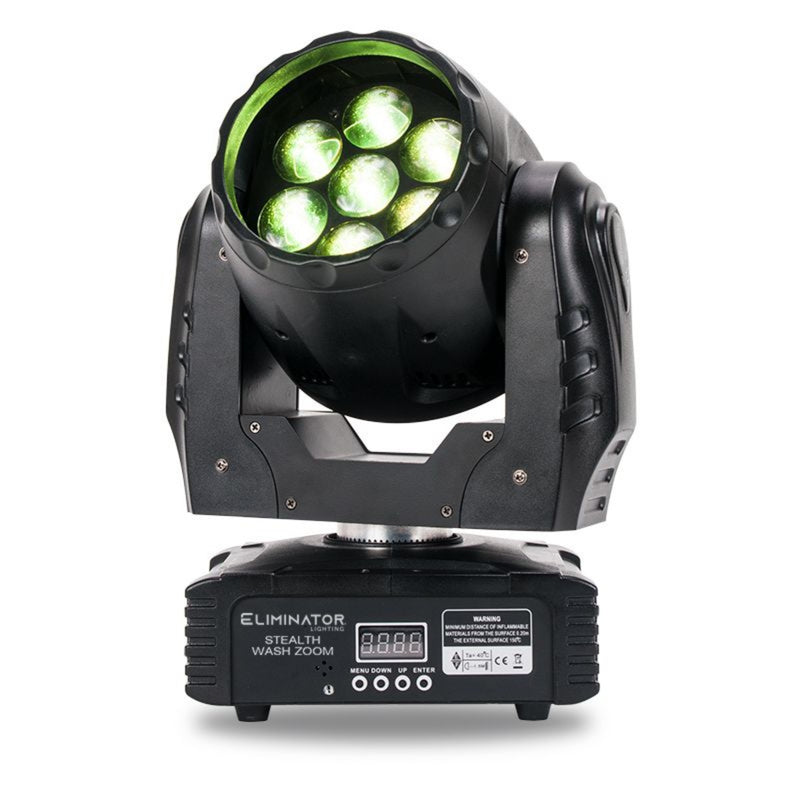 Eliminator 7X12W LED Wash Moving Head w/LED + Pan/Tilt & DMX