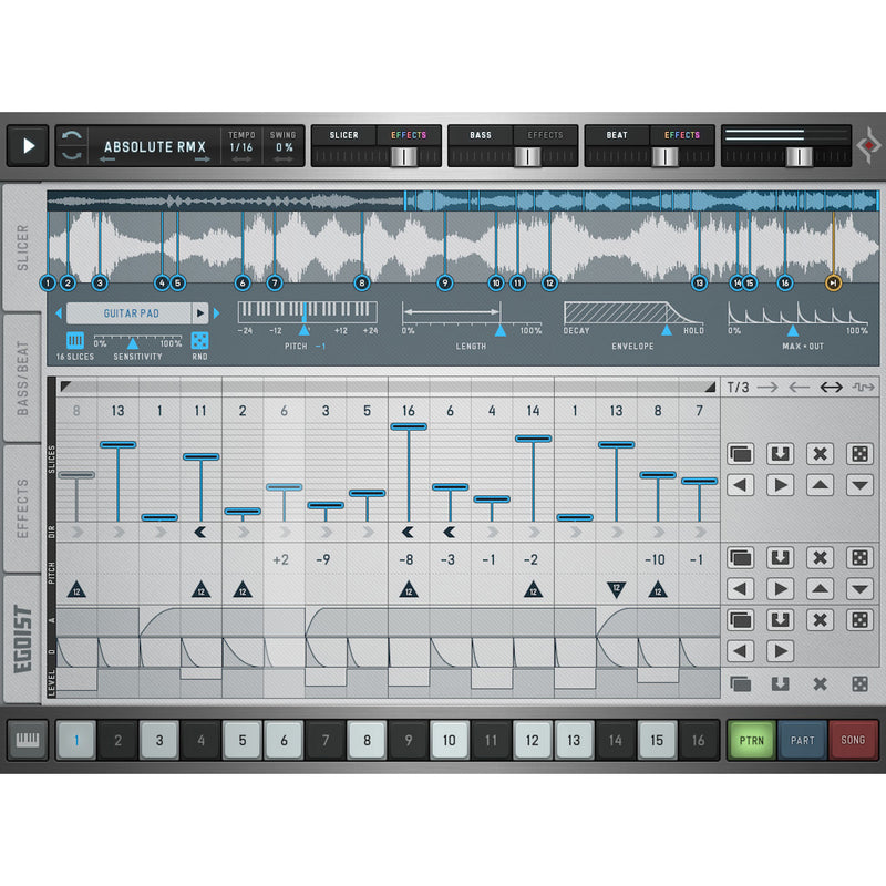 Sugar Bytes Egoist - Groove Tool, Slicer, Bassline, Seq, FX