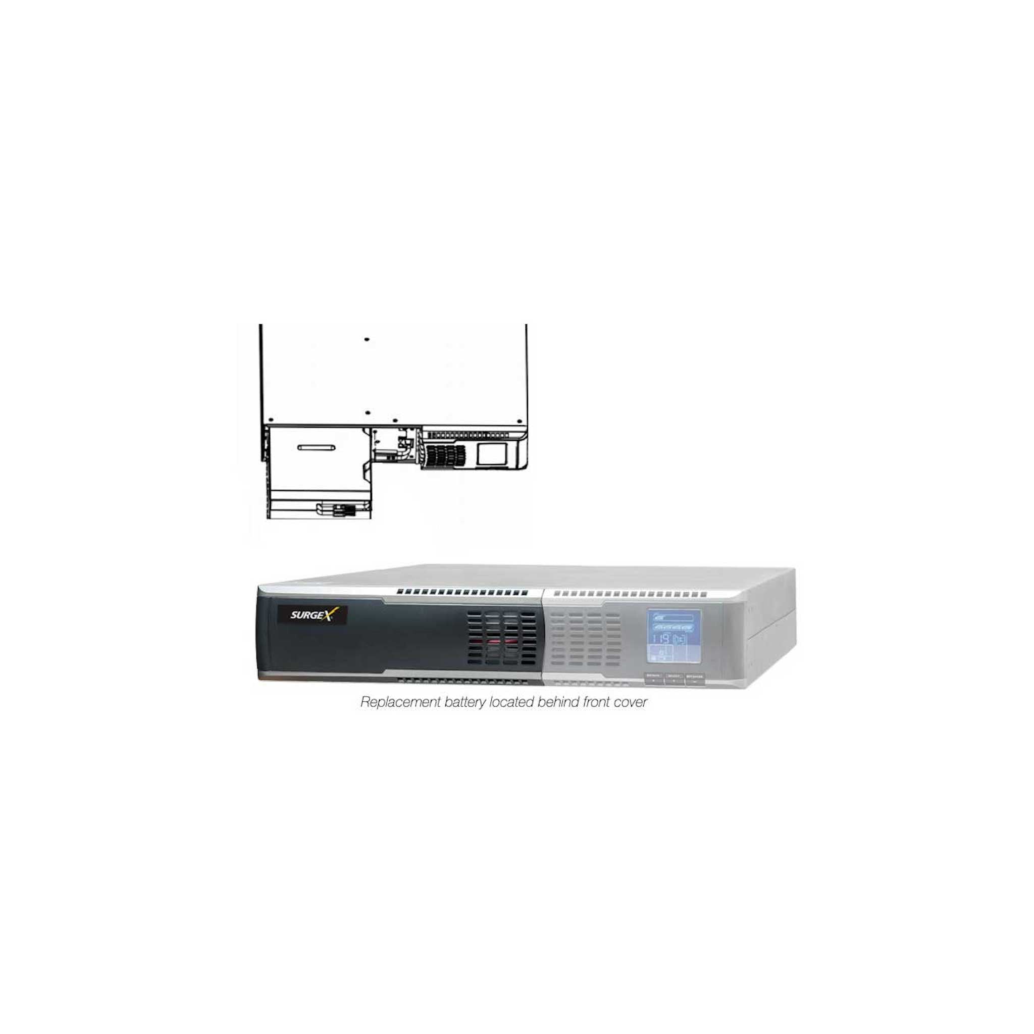 Surgex UPS-BPX-2000 Extension Lead Acid Battery Pack