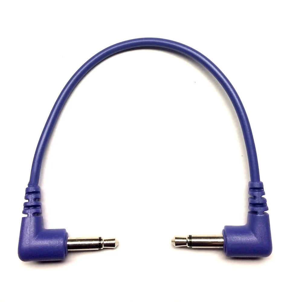 Tendrils Right Angled Eurorack Patch Cable 10Cm Indigo 6 Pac