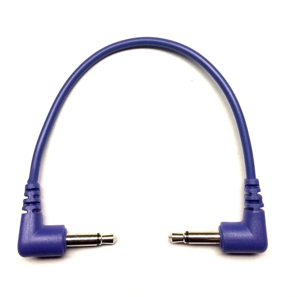 Tendrils Right Angled Eurorack Patch Cable 10Cm Indigo 6 Pac