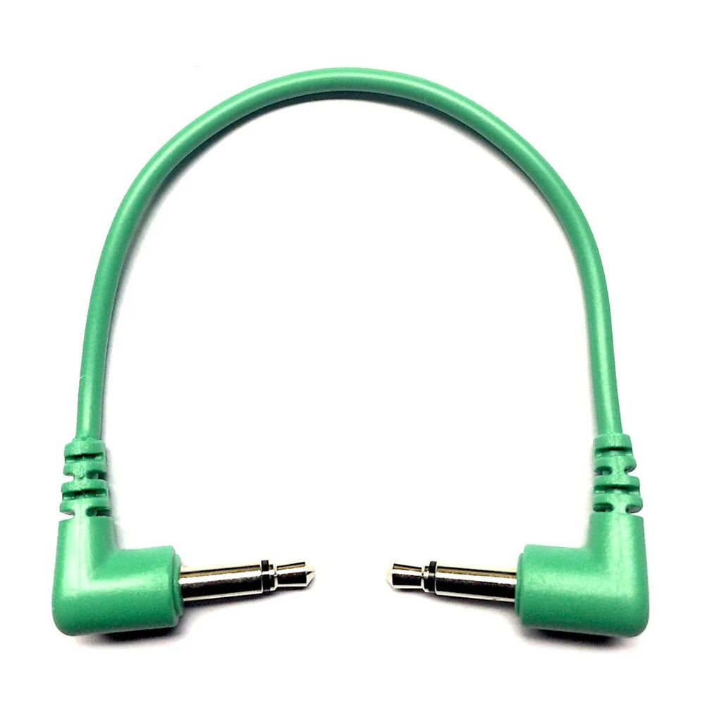 Câble de raccordement Eurorack coudé à droite Tendrils 10 cm Émeraude 6 Pa