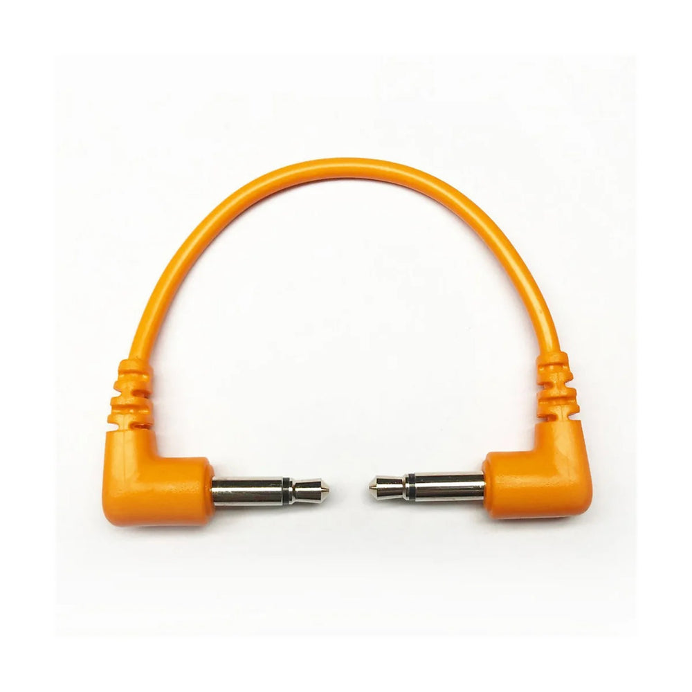 Tendrils Right Angled Eurorack Patch Cable 10Cm Orange 6 Pac