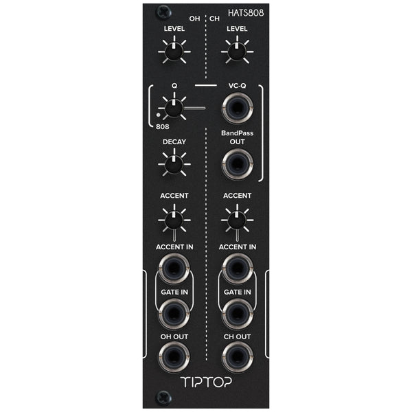 Tiptop HATS808 TR808 Hi-Hats Drum Generator Black