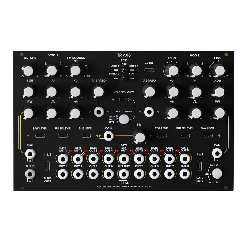 Tiptop Triax8 - Analog Eight-Voice Triangle Core Oscillator