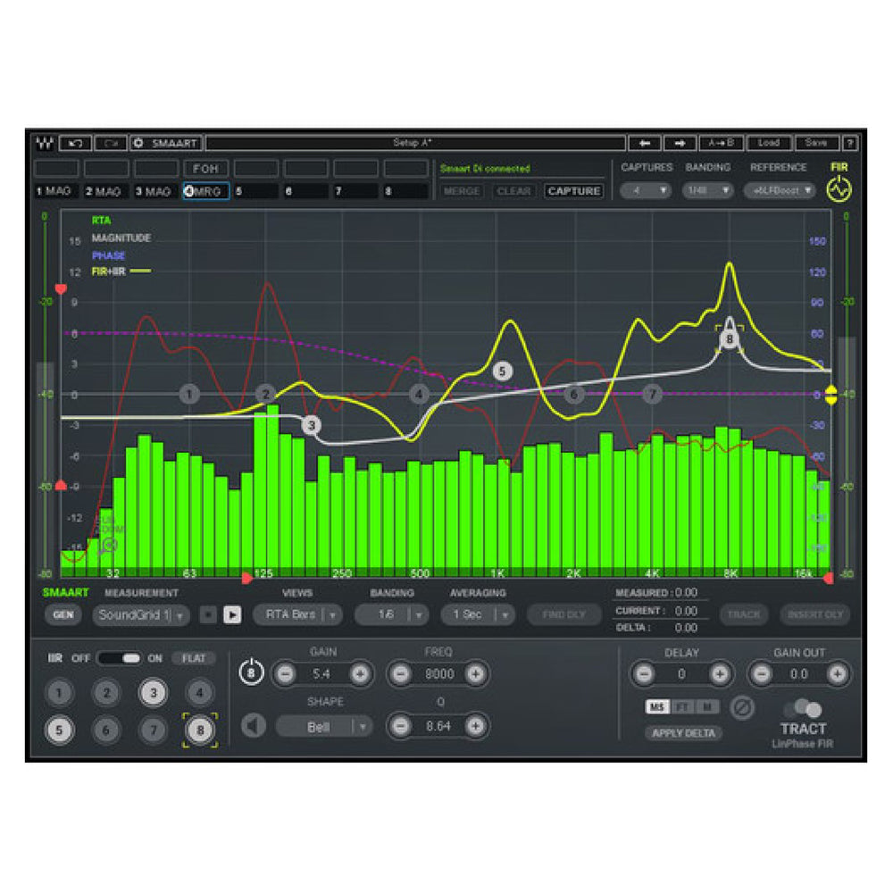 Waves TRACT System Calibration - Time and Frequency Correction for Stage and Studio Monitoring