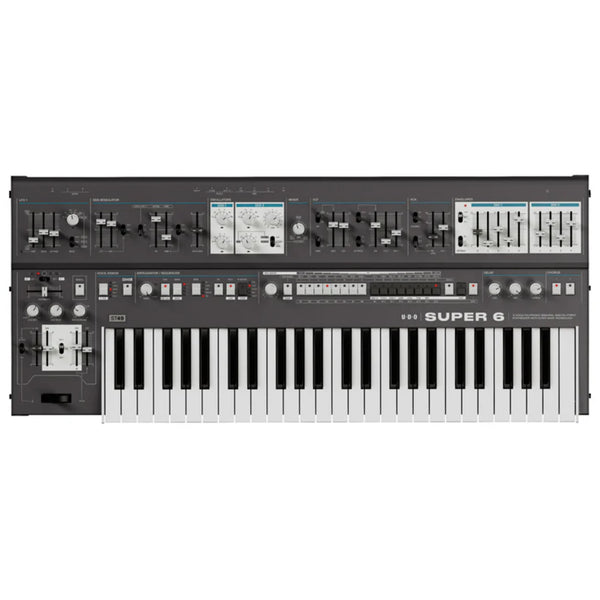 UDO Super 6 ST49 Polyphonic Hybrid Keyboard Synth Black
