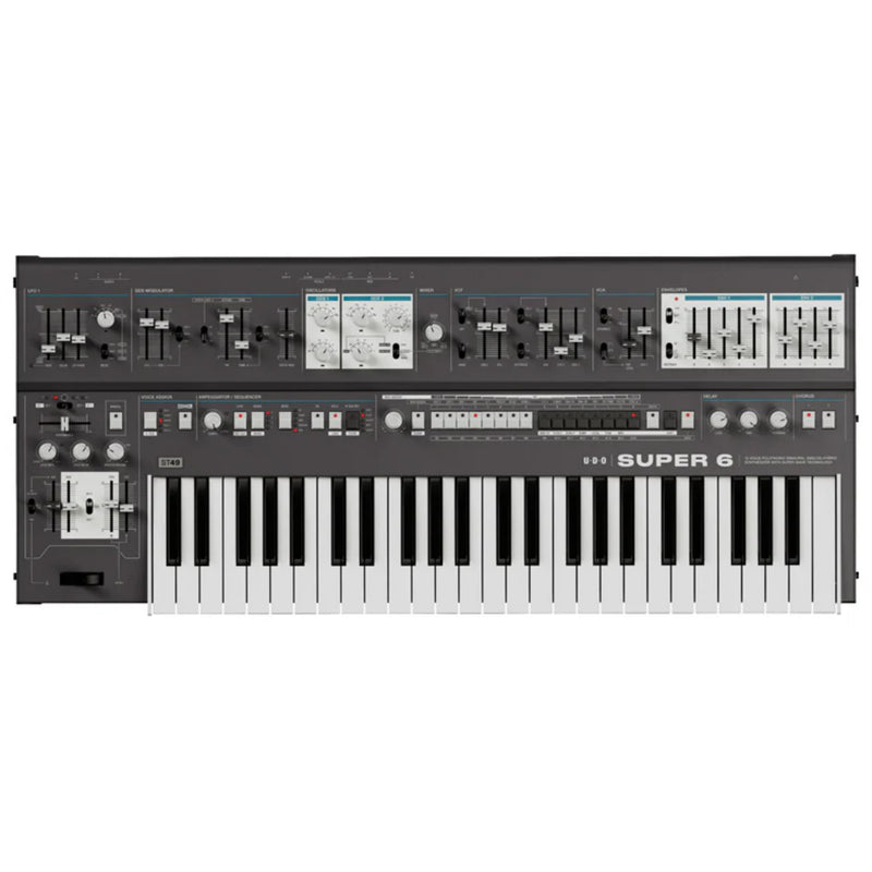 UDO Super 6 ST49 Polyphonic Hybrid Keyboard Synth Black