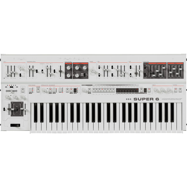 UDO Super 6 ST49 Polyphonic Hybrid Keyboard Synth White