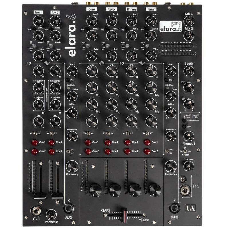 Union Audio Elara.6 Rotary Mixer Analog DJ Mixer - Black