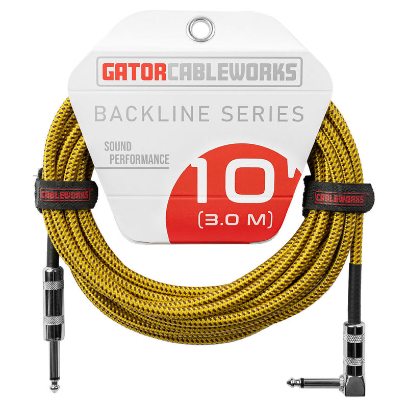 Gator GCWB-INS-10RABRY Strt To Ra Inst Cable 10Ft Brwn/Ylw