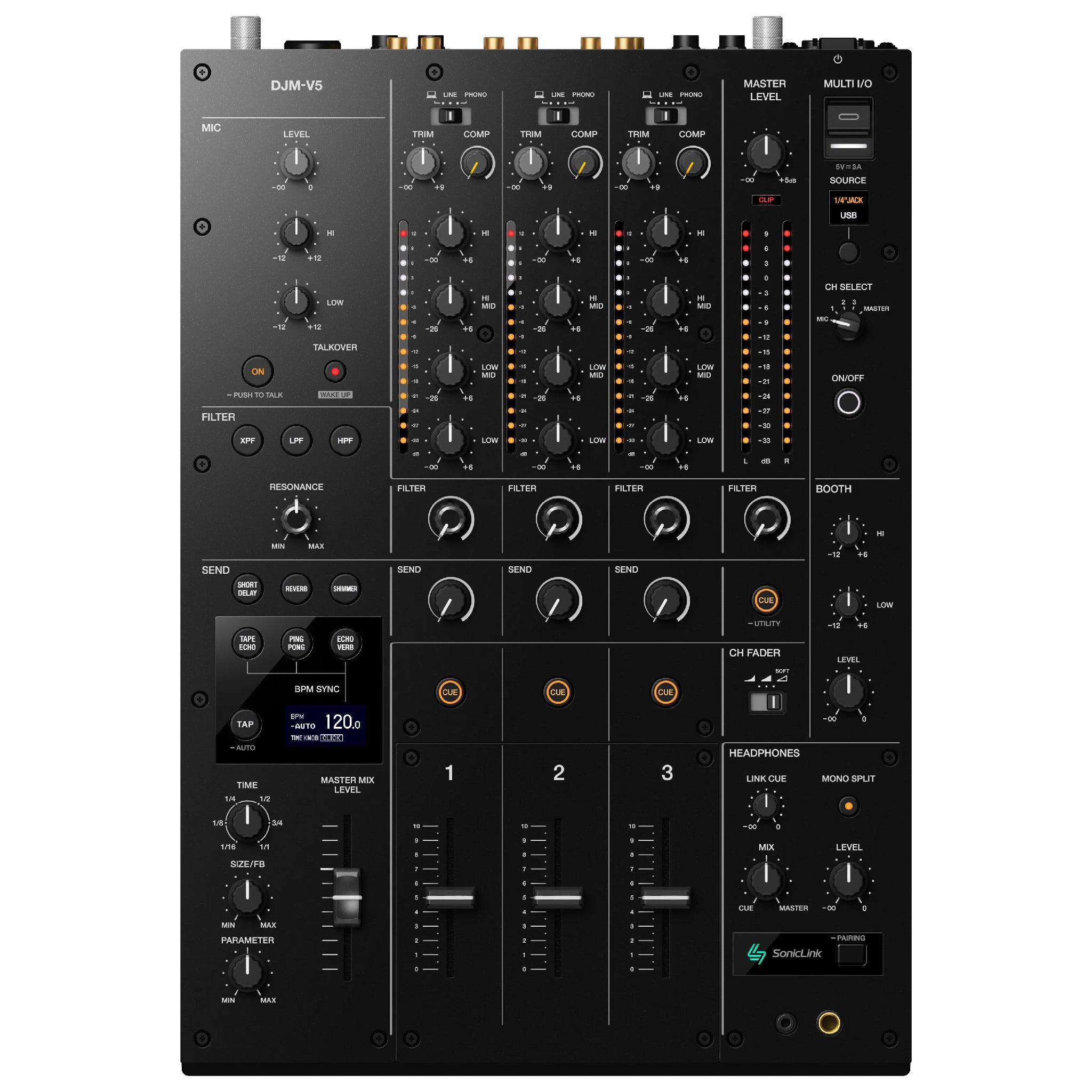 AlphaTheta DJM-V5 - 3 Channel Performance DJ Mixer