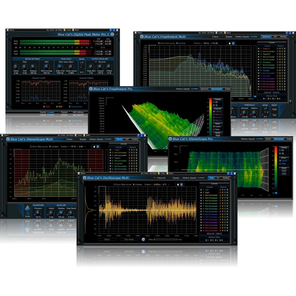 Blue Cat Analysis Pack - DPMP,FreqA M&P, Osc M&P, Stereoscope M&P