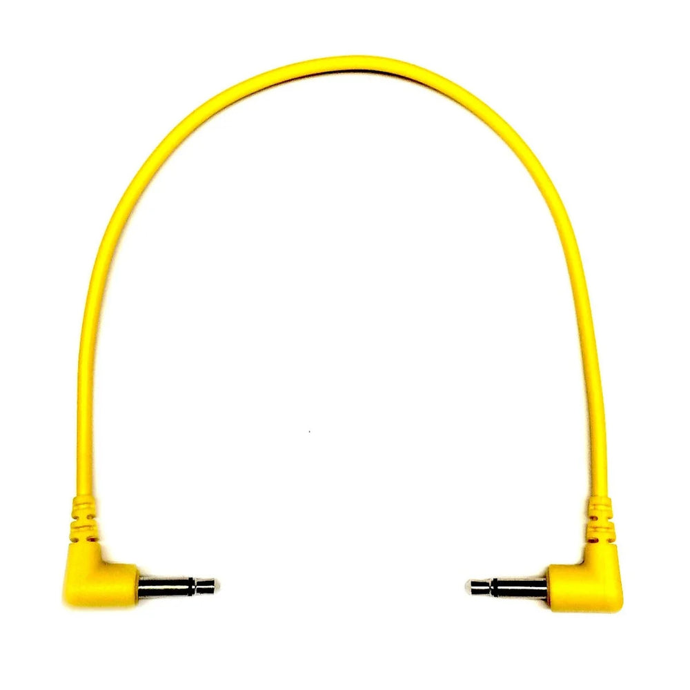 Tendrils Right Angled Eurorack Patch Cable 20Cm Yellow 6 Pac