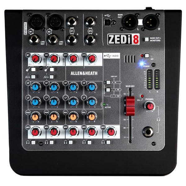 Allen & Heath ZEDi-8 2 Mono 2 Stereo channel Mixer with USB