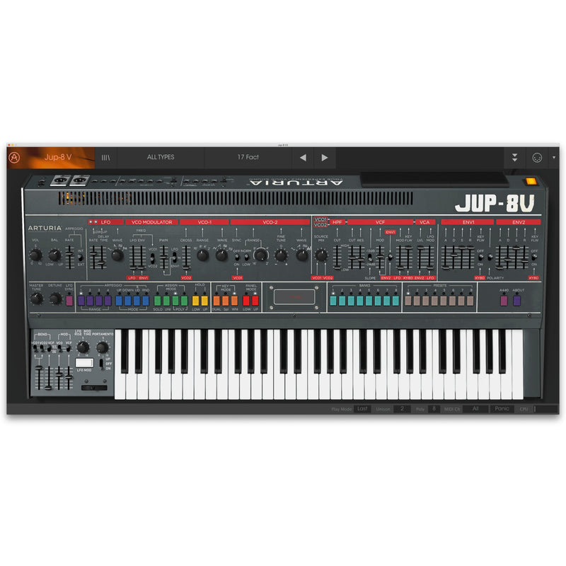 Arturia Jup-8 V4 License | Jupiter-8V4  Software Synthesizer