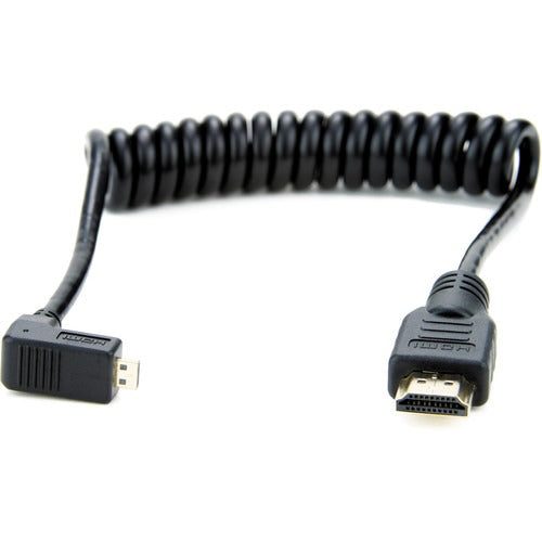 Câble HDMI Atomos Micro vers Full en spirale 30cm coudé