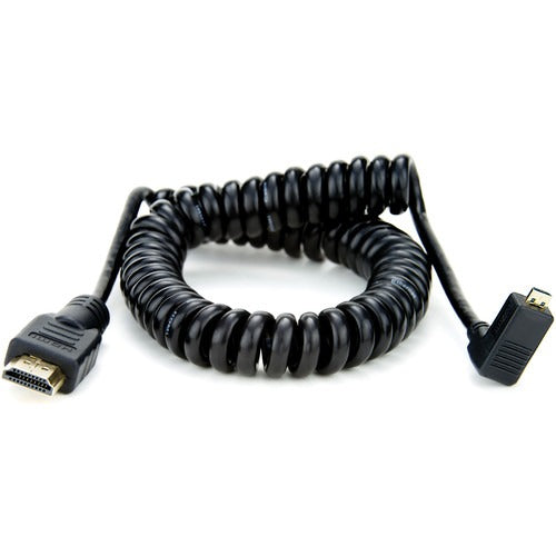 Atomos Coiled Micro To Full HDMI Cable 50cm Angled