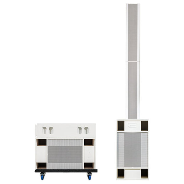 BassBoss Sublim8 Powered Column PA System - White