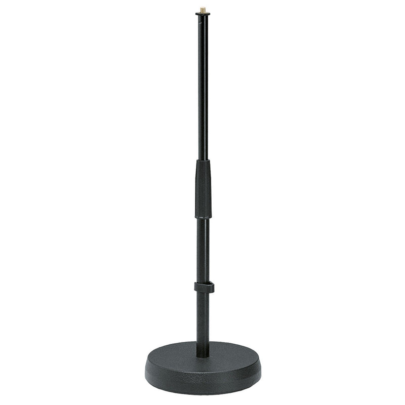 K&M 233-Black Table/Floor Microphone Stand with Round Base