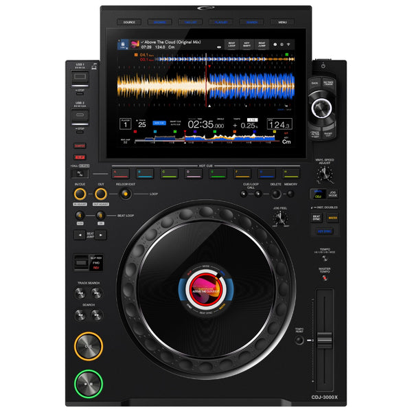 AlphaTheta CDJ-3000X High-Resolution Professional DJ Player - Black