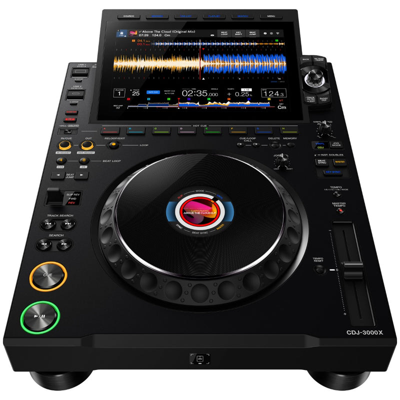 AlphaTheta CDJ-3000X High-Resolution Professional DJ Player - Black