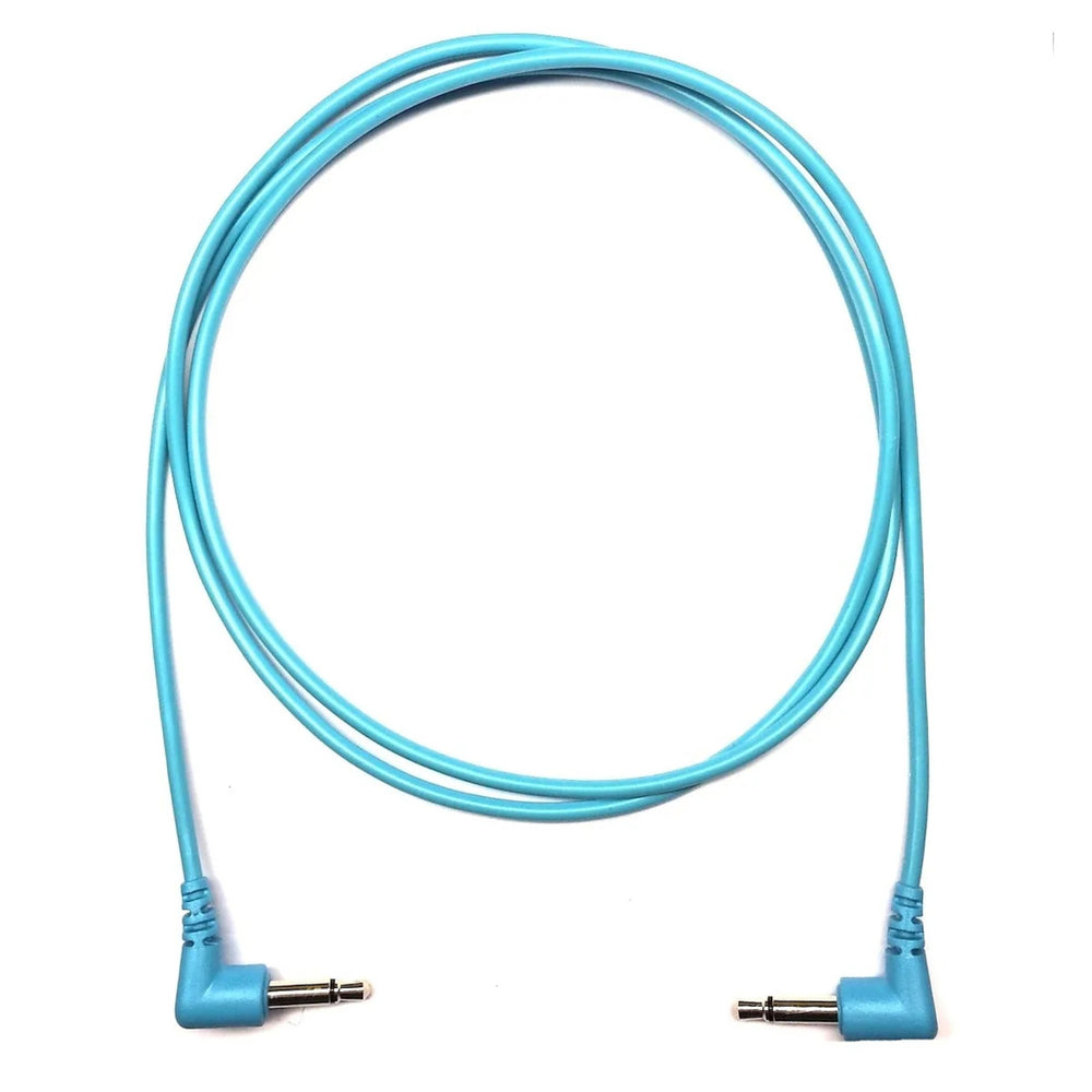 Tendrils Right Angled Eurorack Patch Cable 90Cm Cyan 6 Pack