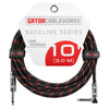 Gator GCWB-INS-10RABRD Strt To Ra Inst Cable 10Ft Black/Red