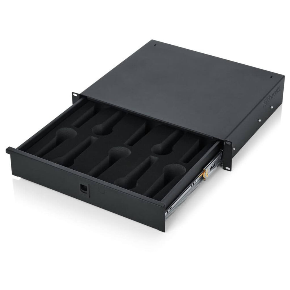Gator GRW-DRWMIC10 Rackworks Microphone Rack Drawer - 2U